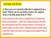 Unit 6 The Media Lesson 1 From Page to Screen Reading 課件高中英語北師大版選擇性必修第二冊