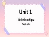 Unit 1 Relationships Topic talk-课件-北师大版（2019）选择性必修必修第一册