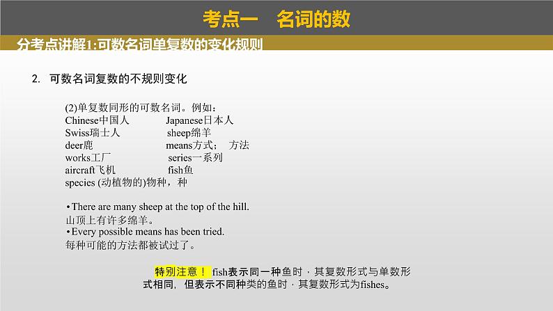 2023年高考英语一轮专题复习语法精讲：名词(1) 课件第6页