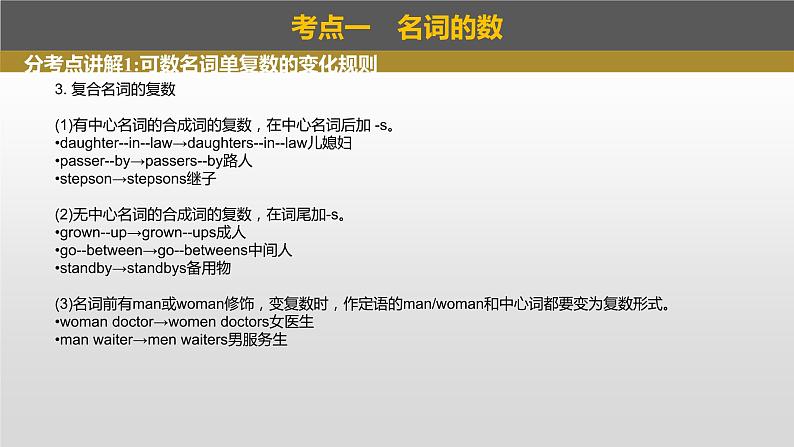 2023年高考英语一轮专题复习语法精讲：名词(1) 课件第7页