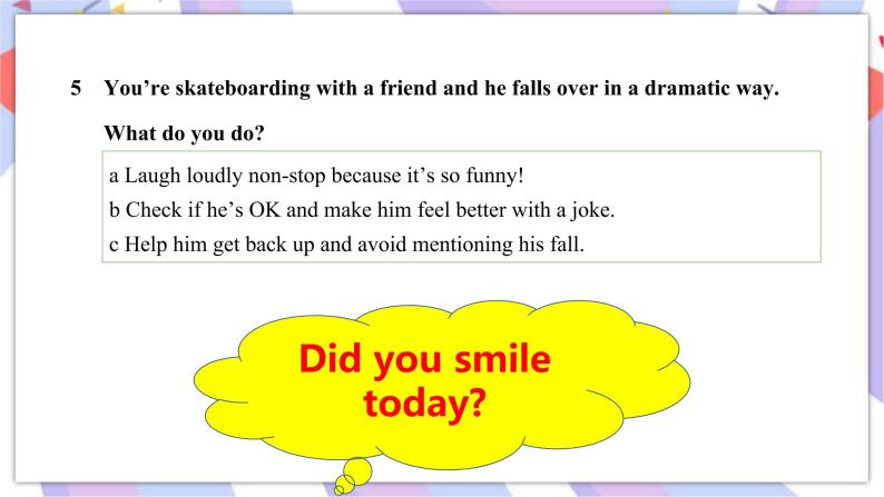 Unit 1 Laugh out loud Starting out & Understanding ideas课件07