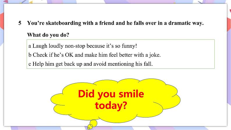 Unit 1 Laugh out loud Starting out & Understanding ideas课件第7页