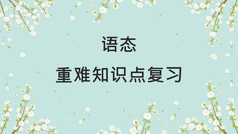 2023年高考英语二轮复习课件（全国通用）-语态01