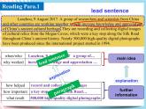 Unit 1 Cultural Heritage Reading for Writing 課件