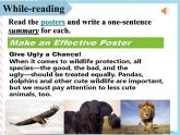 Unit 2 Wildlife Protection Reading for Writing 课件