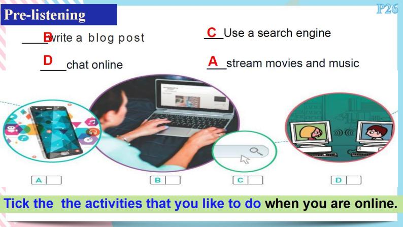 Unit 3 The Internet  Listening and Speaking 课件06