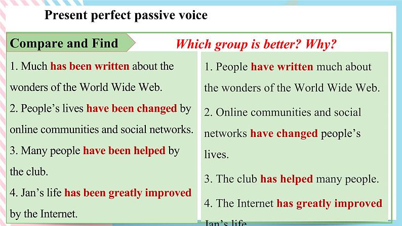 Unit 3 The Internet Discovering Useful Structures 课件07