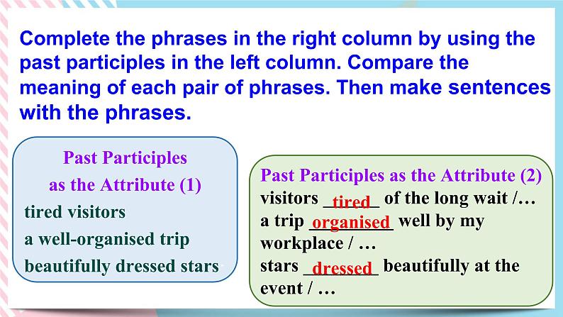 Unit 4 History and traditions Discovering Useful Structures 课件06