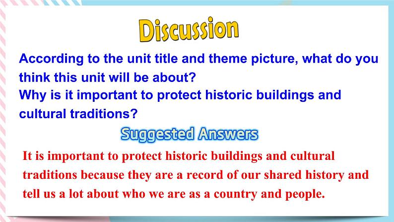 Unit 4 History and traditions Listening and Speaking 课件06