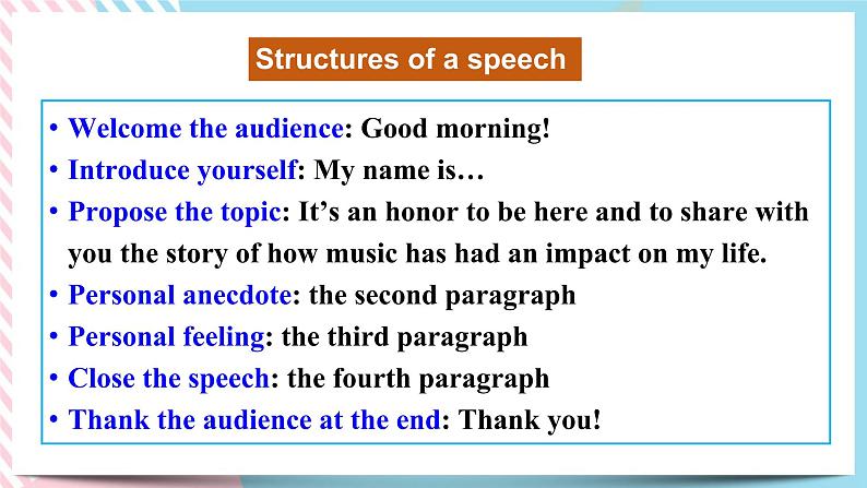 Unit 5  Mucis Reading for Writing 课件07