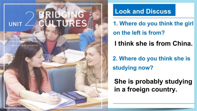 Unit 2 Bridging Cultures  Reading and Thinking 课件04
