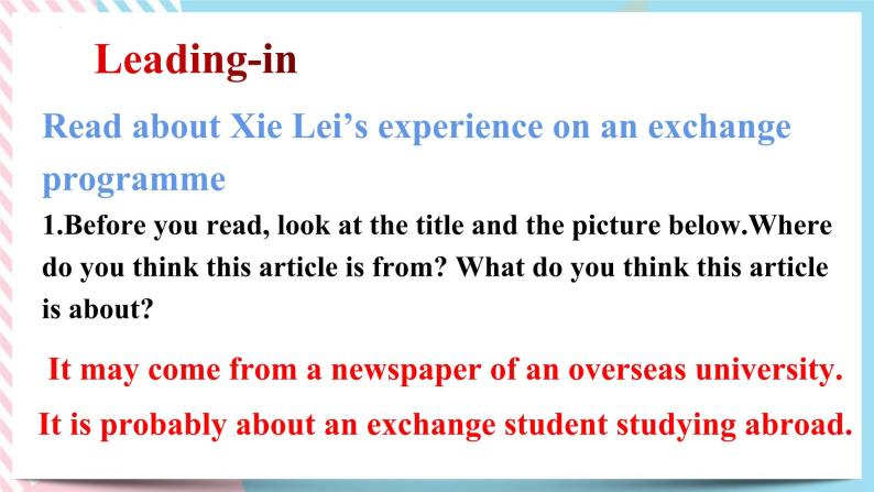 Unit 2 Bridging Cultures  Reading and Thinking 课件05