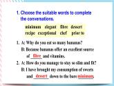 Unit 3 Food and Culture  Assessing your progress and Workbook 课件