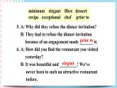 Unit 3 Food and Culture  Assessing your progress and Workbook 课件