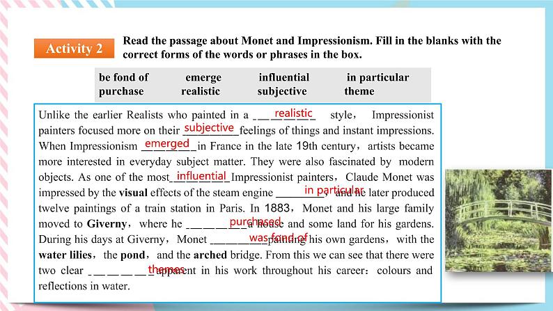 Unit 1 Art Learning About Language(1)课件第4页