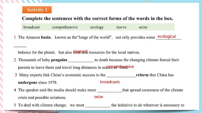 Unit 3 Environmental Protection Learning About Language(1)课件04