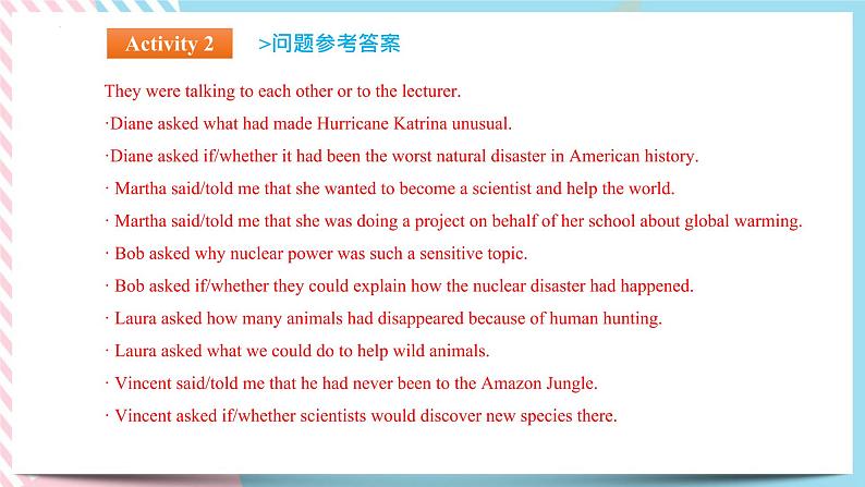 Unit 3 Environmental Protection Learning About Language(2)课件08