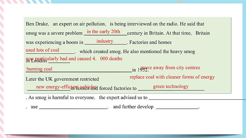 Unit 3 Environmental Protection Using Language 课件-08