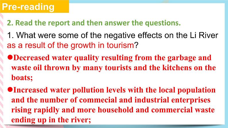 Unit 3 Environmental Protection Using language 课件07