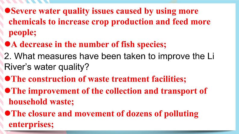 Unit 3 Environmental Protection Using language 课件08