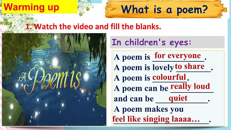 Unit 5 Poems Reading and Thinking 课件06