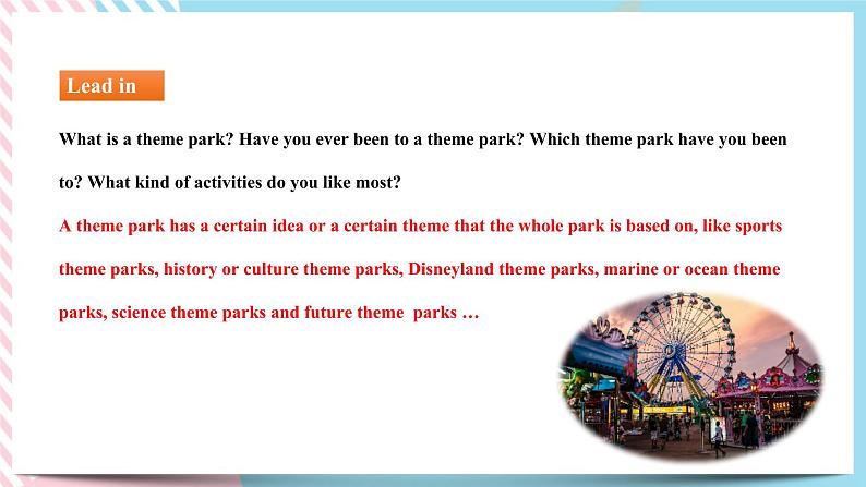 Unit 3 Fascinating Parks  Using Language 课件03