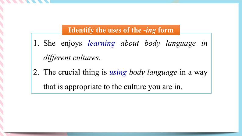 Unit 4 Body Language  Learning About Language 课件06