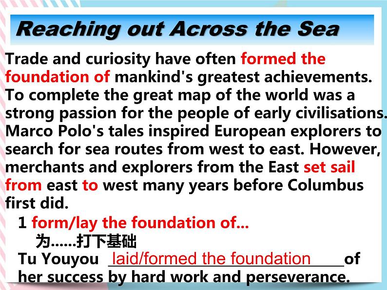 Unit 3 Sea Exploration Reading and Thinking Language Points课件第2页