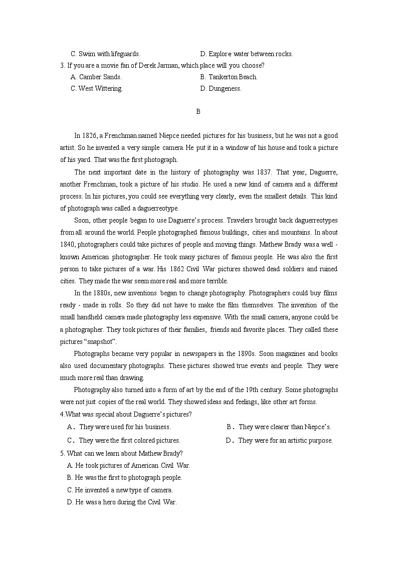 2022-2023学年山东省菏泽市鄄城县第一高级中学校高二上学期11月月考英语试题 Word版含答案02