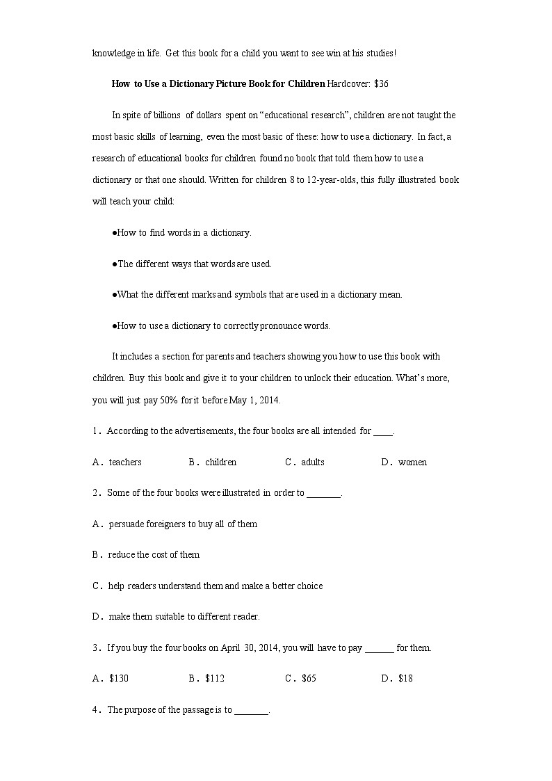 2022-2023学年新疆塔城地区乌苏市第一中学高二上学期11月月考英语试题  Word版含答案02