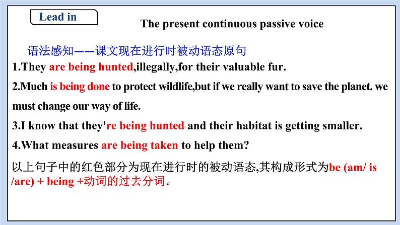 人教版（2019）高中英语必修二Unit 2 Wildlife Protection Period 3 Discovering Useful Structures 课件（送学案）07