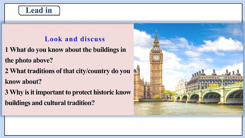 Unit 4 The history and Traditions Period 1 Listening and Speaking 第6页