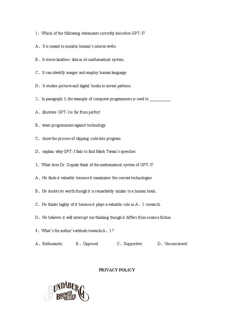 2023届高考英语二轮复习上海高考英语阅读理解训练作业含答案02