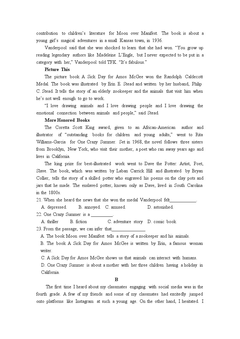 2022-2023学年辽宁省六校高三上学期10月联合考试英语试卷（word版含答案无听力音频有文字材料）03