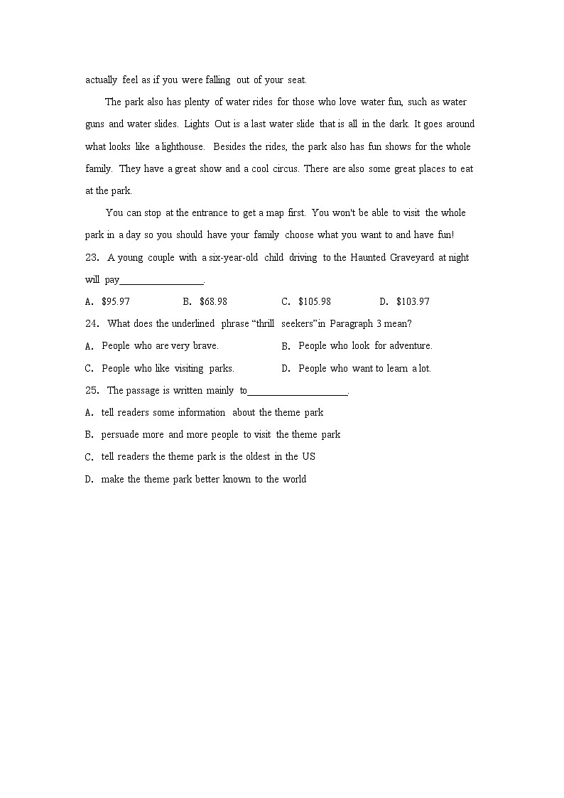 Unit3 SectionA（课后word版）-高中英语人教版选择性必修第一册课前课中课后同步试题精编03