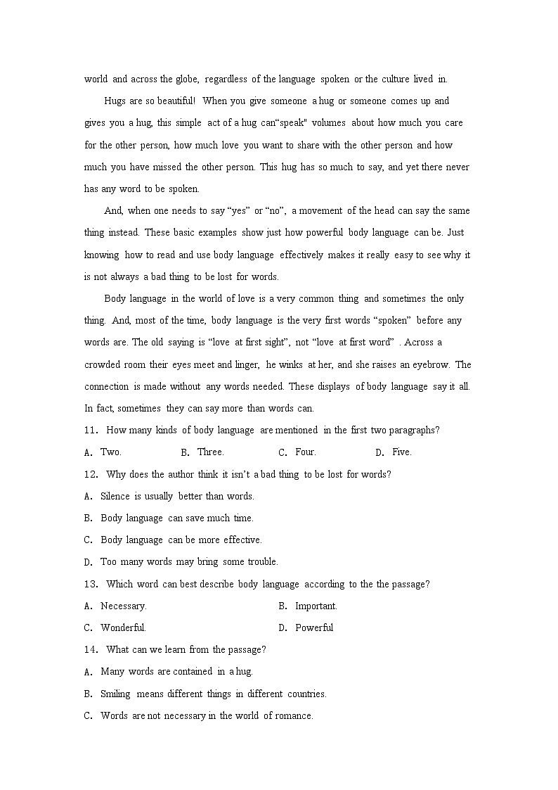 Unit4 SectionC（课后word版）-高中英语人教版选择性必修第一册课前课中课后同步试题精编第2页