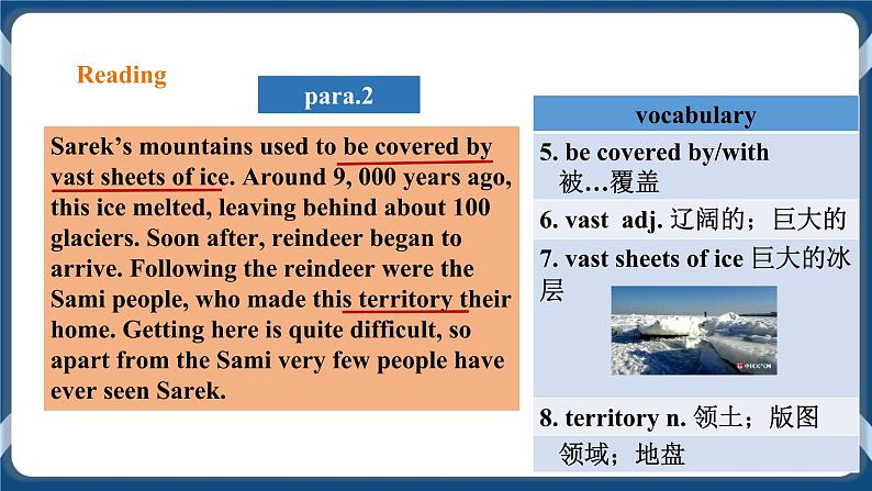 人教版 2019 高中选择性必修1英语 Unit3 Fascinating parks Period 1 Reading and Thinking 课件第8页