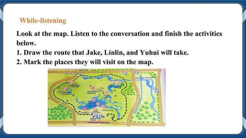 人教版 2019 高中选择性必修1英语 Unit3 Fascinating parks Period 4 Visit a city park 课件第7页