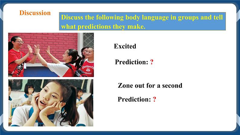 人教版 2019 高中选择性必修1英语 Unit4 Body language Period 4 Explore body language 课件+教案+音视频07