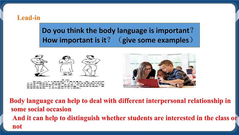 人教版 2019 高中选择性必修1英语 Unit4 Body language Period 6 Assessing your progress&project 课件+教案03