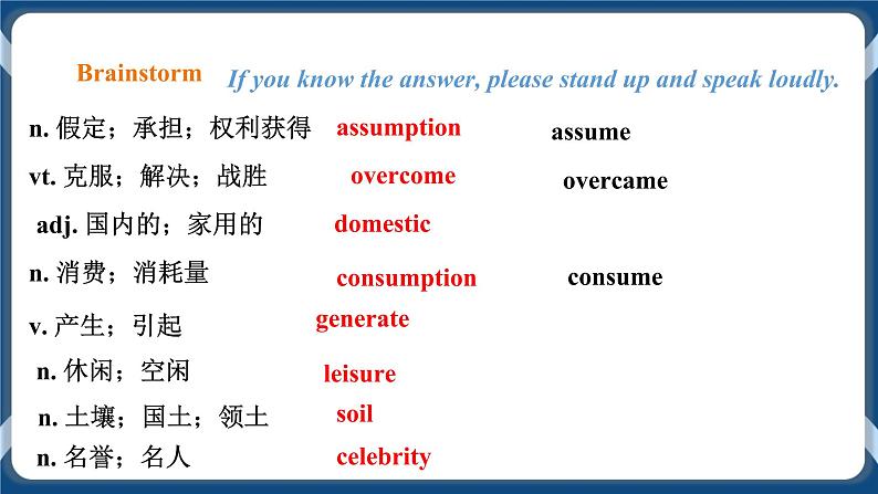 人教版 2019 高中选择性必修1英语 Unit5 Working the land Period 2 Build up your vocabulary 课件第4页