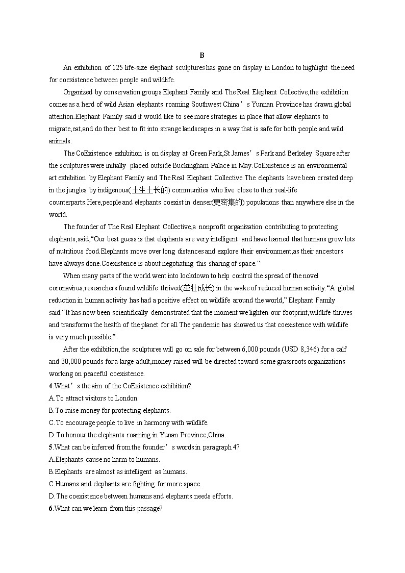 2023届高考二轮总复习试题 英语 （适用于新高考新教材） 专题一 阅读理解 考点分类练08　主旨大意题——标题归纳类 Word版含解析02