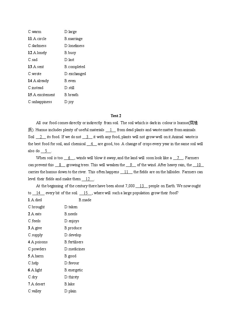 2023届高考二轮总复习试题 英语 （适用于新高考新教材） 专题三 完形填空 文体分类练（四）——说明文和议论文 Word版含解析第2页