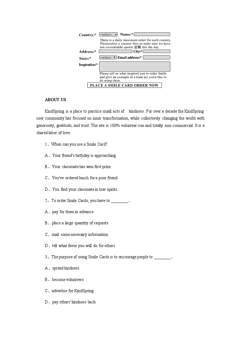 2023届统考版高考英语二轮专项分层特训40分阅读理解提分练(四)含答案第2页
