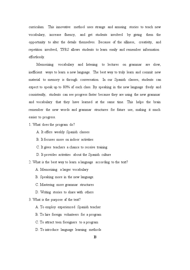 Unit 3 Sports and fitnes（A卷基础卷）-2020-2021学年高一英语必修第一册同步单元AB卷（新教材人教版）02