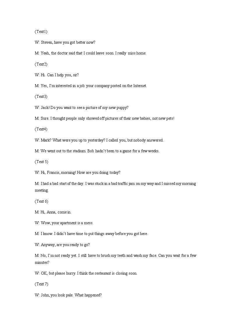 2022-2023学年辽宁省锦州市部分中学高一上学期第一次月考英语试题 Word版含答案02