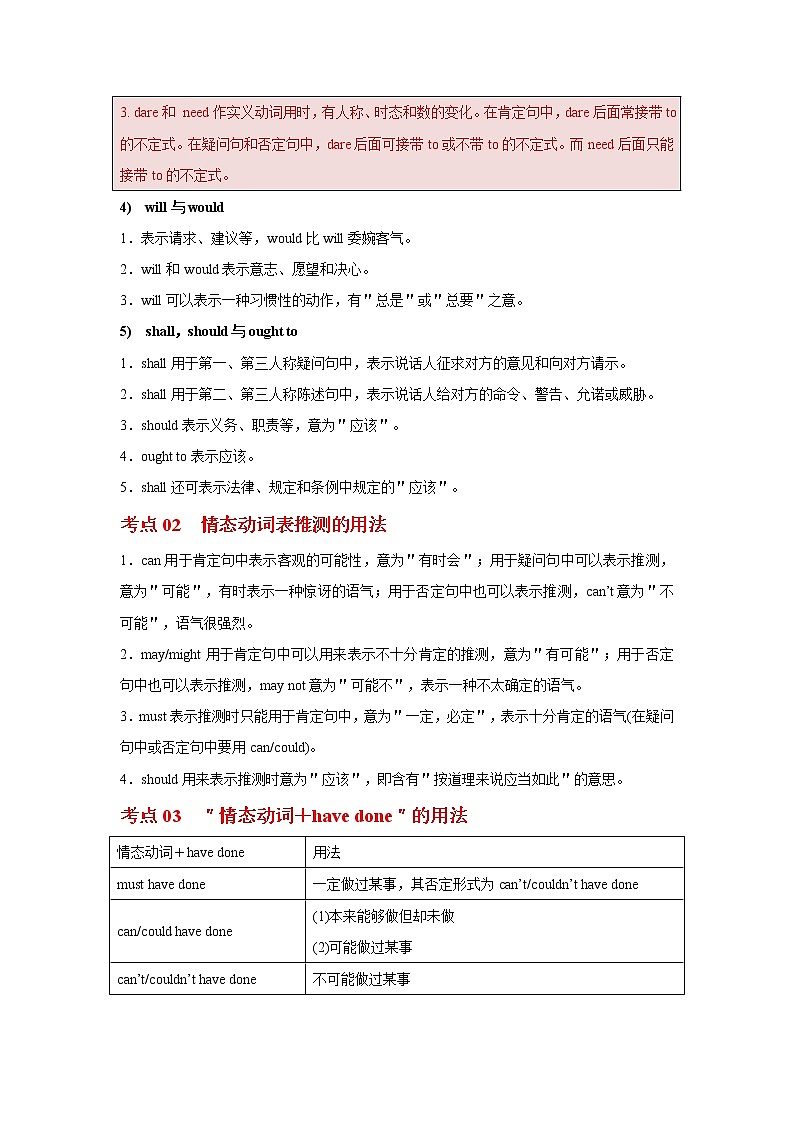 专题09情态动词(虚拟语气)-2023年高考英语一轮复习《考点%U2022题型 %U2022技巧》精讲与精练资料（教师版）第3页