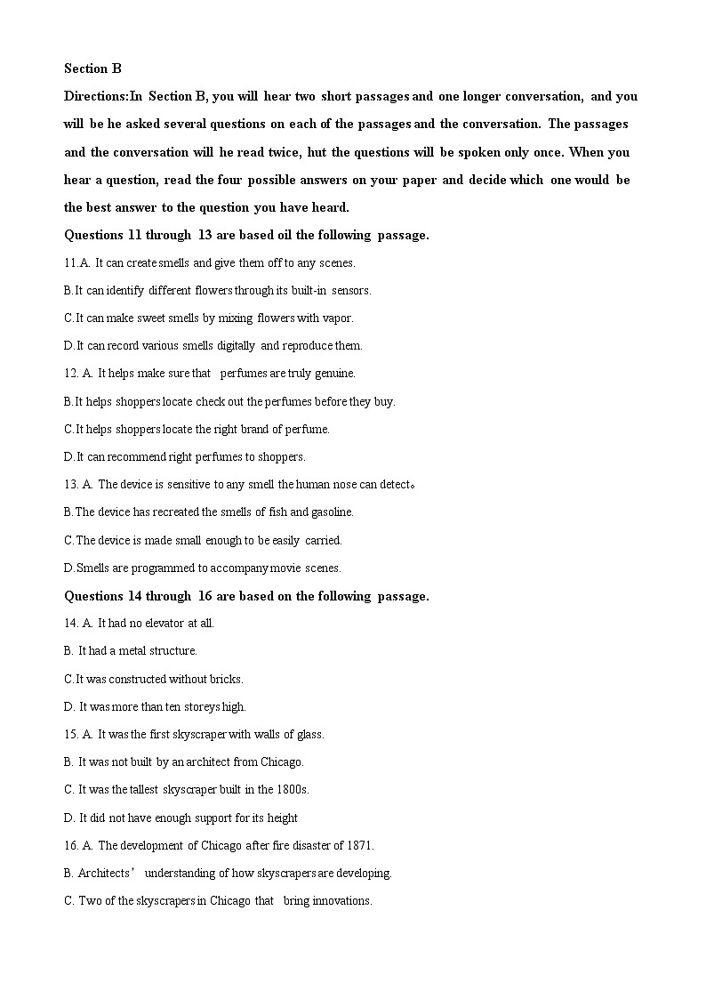 2022-2023学年上海市浦东新区新川中学高三上学期期中考试英语试题（解析版）第2页