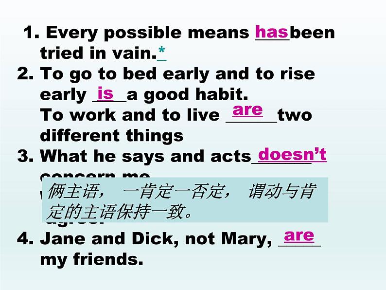 2023届高考英语二轮复习主谓一致课件2第2页