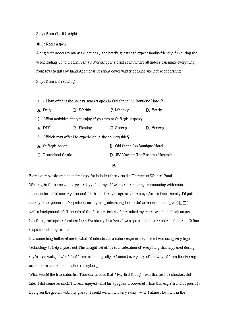 2022-2023学年山东省临沂市沂水县高二上学期期中英语试卷（解析版）02